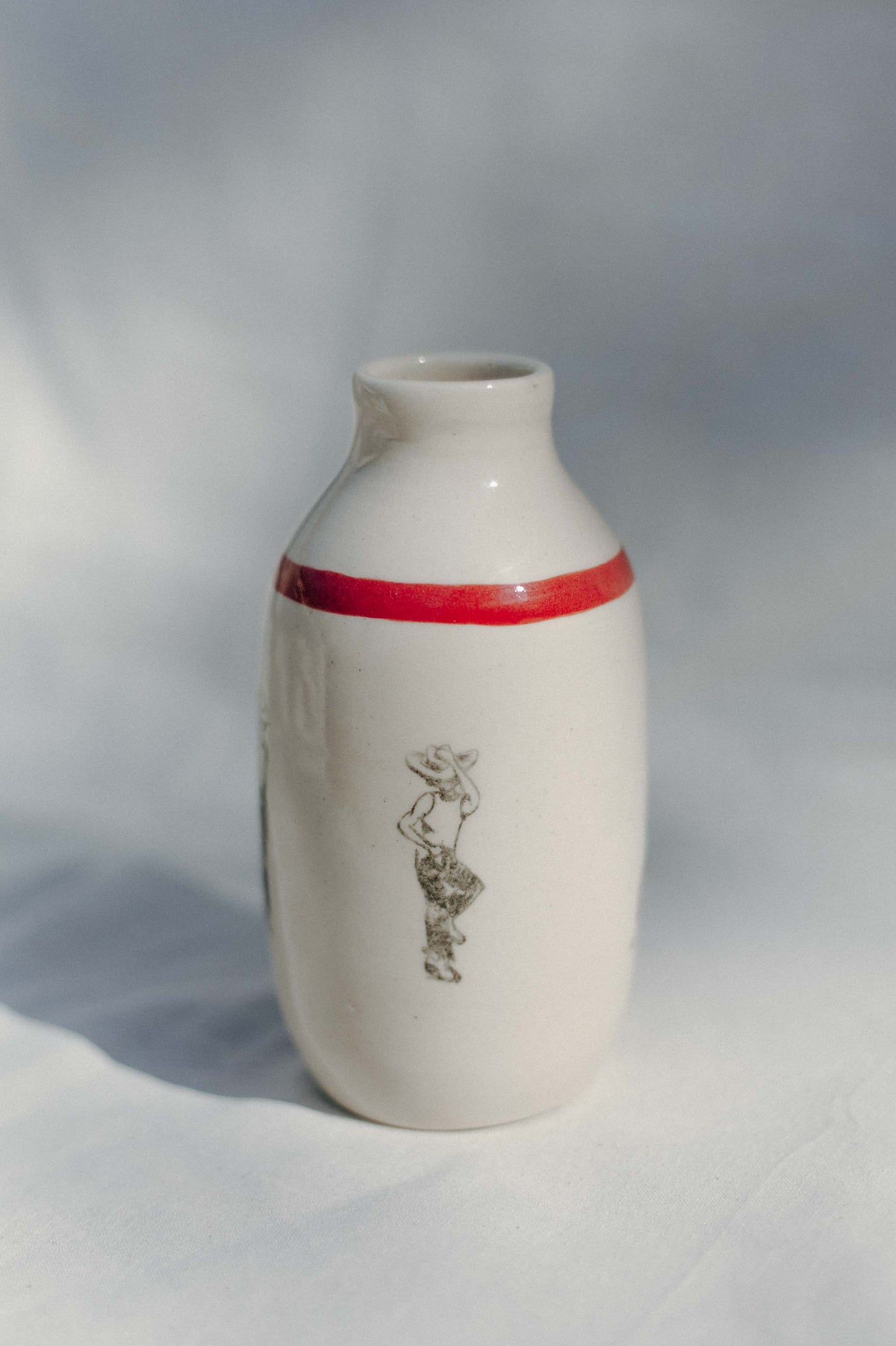 Dancing Cowboys Vase (Discounted)