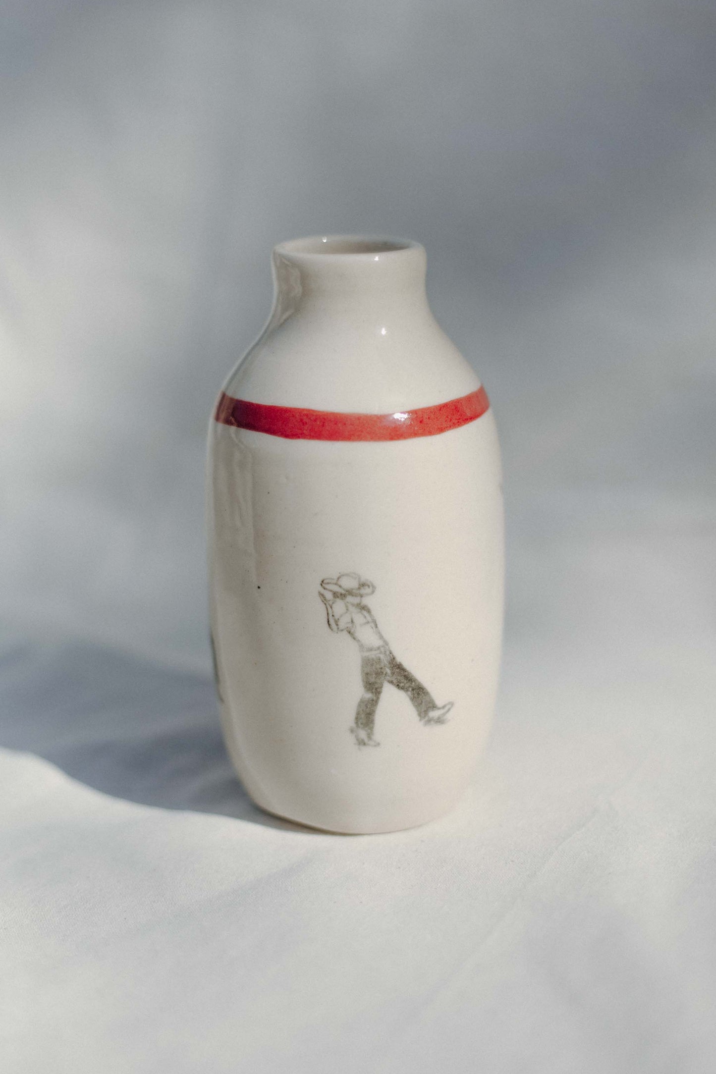 Dancing Cowboys Vase (Discounted)