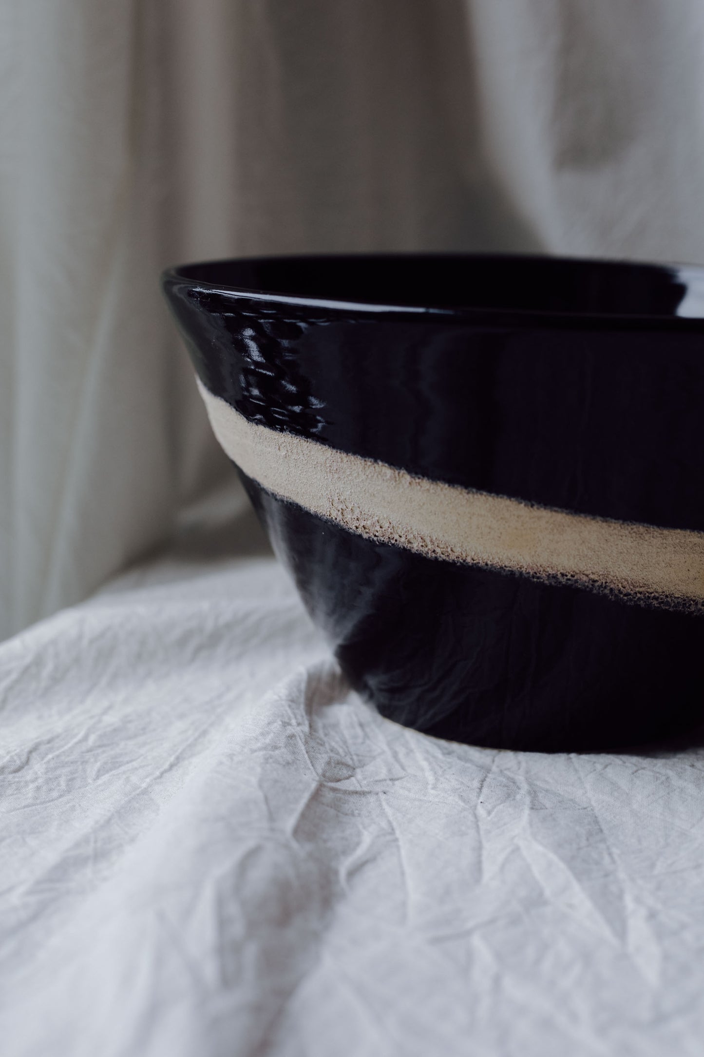 large bowl with white magma
