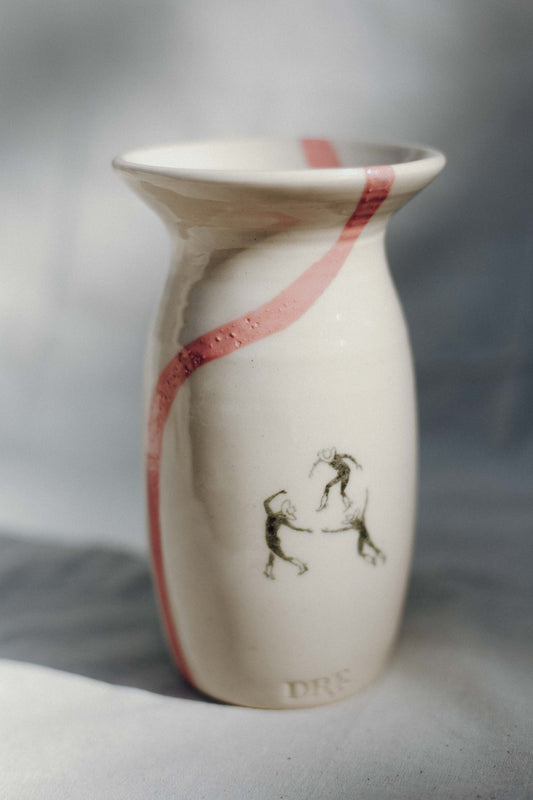 Dancing Cowboys Vase