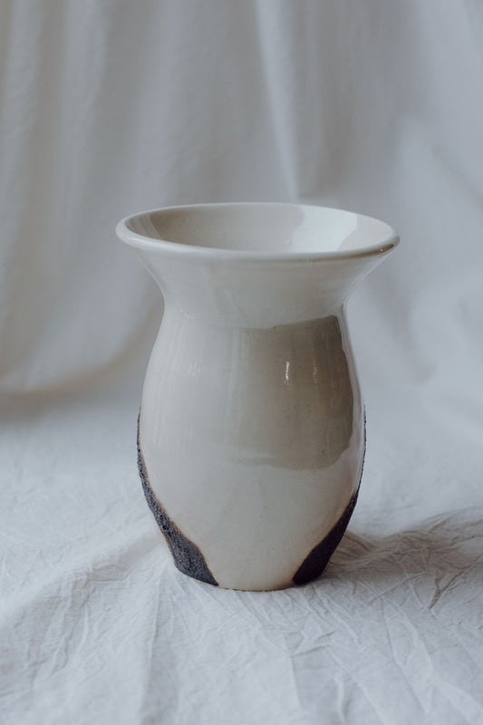 white & black vase